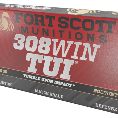 Fort Scott Munitions 308150SCV2 Tumble Upon Impact (TUI) Rifle 308Win 150gr Solid Copper Spun 20 Per Box/10 Case
