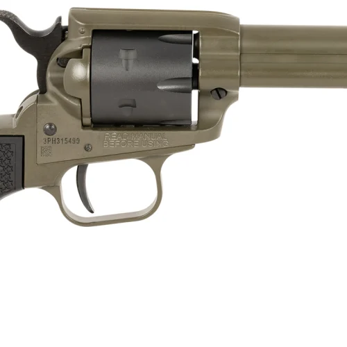 Heritage Mfg RR22T4 Rough Rider  22 LR 6 Shot 4.75" OD Green Cerakote Barrel, OD Green Cerakote w/Black Accents Frame, Black Cerakote Cylinder, Black Star Polymer Grips