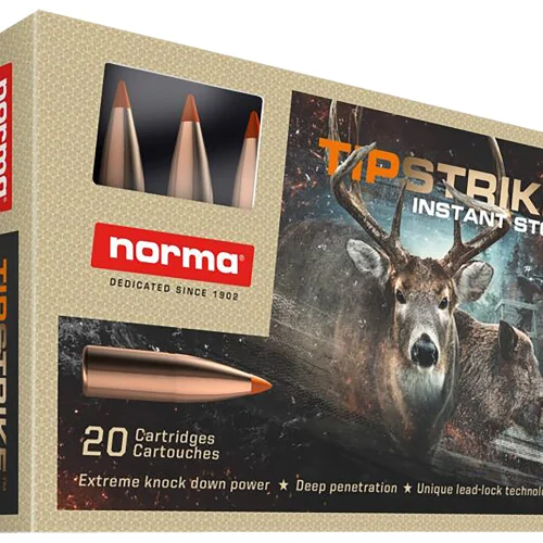 Norma Ammunition 20174352 Dedicated Hunting Tipstrike 308Win 170gr Polymer Tip 20 Per Box/10 Case