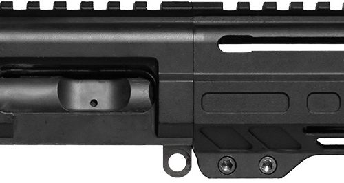 CMMG 94B6829AB Dissent  9mm Luger 6.50", Left Side Charging Handle, Armor Black, OEM Zeroed Linear Comp, 4.60" M-LOK Handguard for AR-Platform, Picatinny End Plate