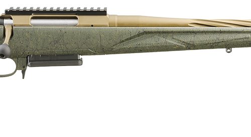 Ruger 46934 American Predator Gen II Full Size 6mm Creedmoor 3+1  22" Burnt Bronze Cerakote Threaded Barrel, Picatinny Rail Steel Receiver, Green Splatter Adjustable Synthetic Stock