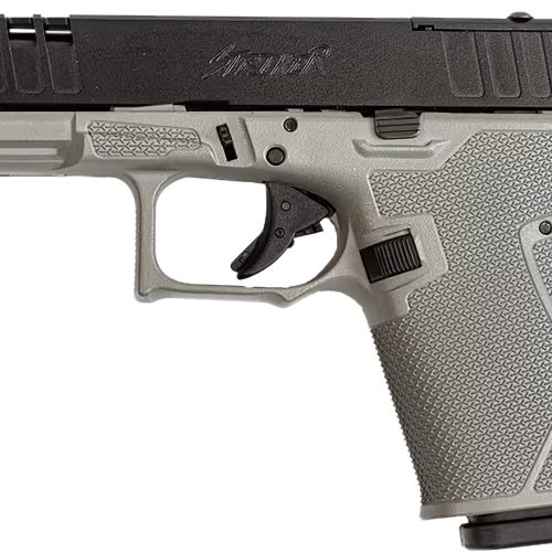 Great Lakes Firearms GL19SRK Striker  9mm 15+1 4" Front/Rear Serrations Cerakote Bull Shark Gray