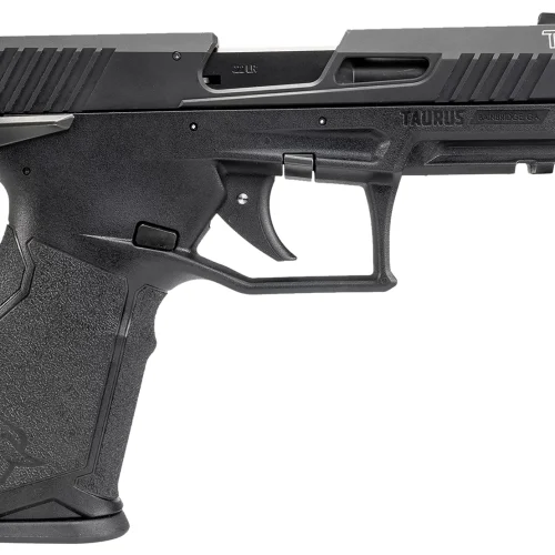 Taurus 1-2TX22141-10 2TX  Full Size Frame 22 LR 10+1 4.60" Matte Black Threaded Barrel, Black Anodized Serrated Slide, Matte Black Polymer Frame w/Picatinny Rail, Textured Grip