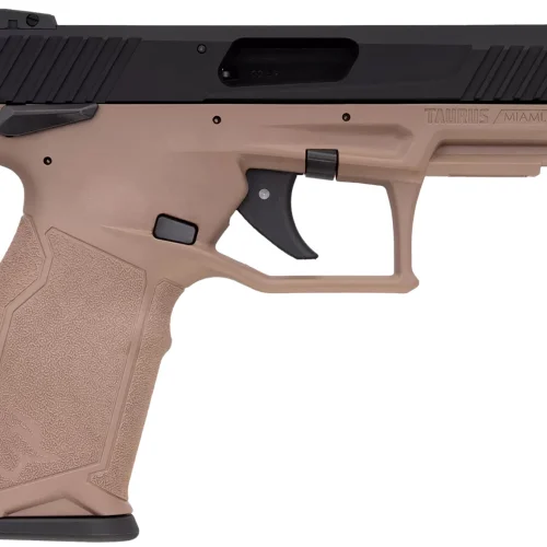 Taurus 1-2TX22141F-10 2TX  Full Size Frame 22 LR 10+1 4.60" Matte Black Threaded Barrel, Black Anodized Serrated Slide, Flat Dark Earth Polymer Frame w/Picatinny Rail, Textured Grip