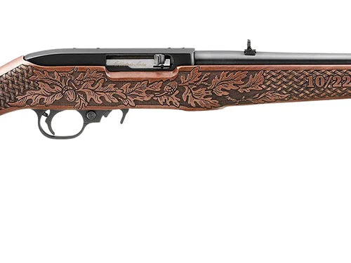 Ruger 31237 10/22 Sporter Collector's Series 22 LR 10+1 18.50" Satin Black Barrel, Black Drilled & Tapped Receiver, Engraved Altamont American Walnut Fixed Stock