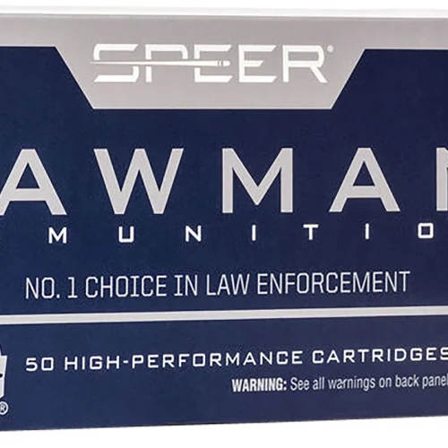 Speer 53826 Lawman Training Clean-Fire 9mmLuger 147gr Total Metal Jacket Flat Nose 50 Per Box/20 Case