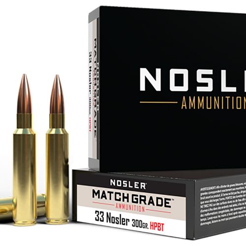 Nosler 60031 Match Grade  33Nosler 300gr Custom Competition Hollow Point Boat Tail 20 Per Box/10 Case