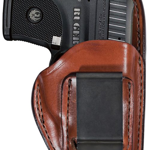 Bianchi 19232 100 Professional  IWB Size 10A Tan Leather Belt Clip Compatible w/Glock 26/27/S&W M&P Compact, Belt 1.75" Wide Right Hand