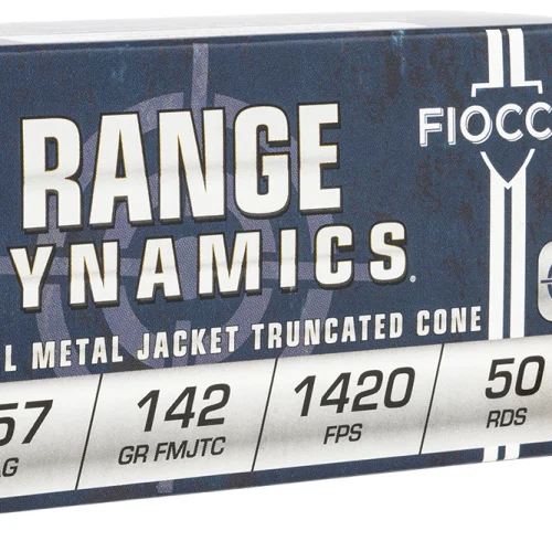 Fiocchi 357F Range Dynamics  357Mag 142gr Full Metal Jacket Truncated Cone 50 Per Box/20 Case