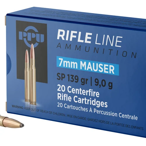 PPU PP7 Metric Rifle  7mmMauser 139gr Soft Point 20 Per Box/10 Case