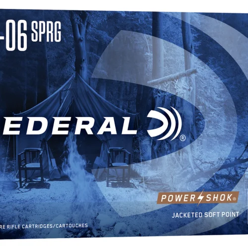 Federal 3006B Power-Shok  30-06Springfield 180gr Jacketed Soft Point 20 Per Box/10 Case
