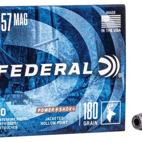 Federal C357G Power-Shok Handgun 357Mag 180gr Jacketed Hollow Point 20 Per Box/25 Case