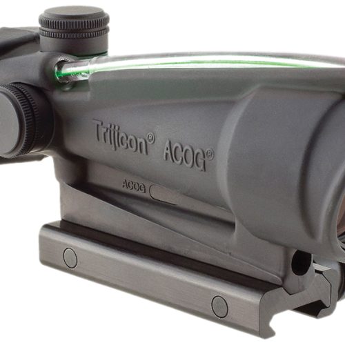 Trijicon 100144 ACOG  Black Hardcoat Anodized 3.5x35mm Illuminated Green Chevron .308/7.62 BDC Reticle
