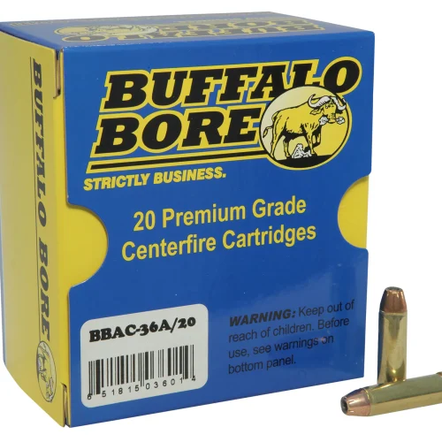 Buffalo Bore Ammunition 17A20 Heavy Strictly Business 35Rem 220gr Semi Jacketed Flat Point 20 Per Box/12 Case