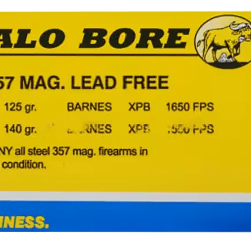 Buffalo Bore Ammunition 19J20 Buffalo-Barnes Strictly Business 357Mag 125gr Barnes VOR-TX XPB Lead Free 20 Per Box/12 Case