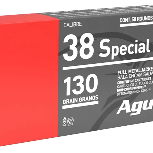Aguila 1E382521 Target & Range Handgun 38Special 130gr Full Metal Jacket 50 Per Box/20 Case