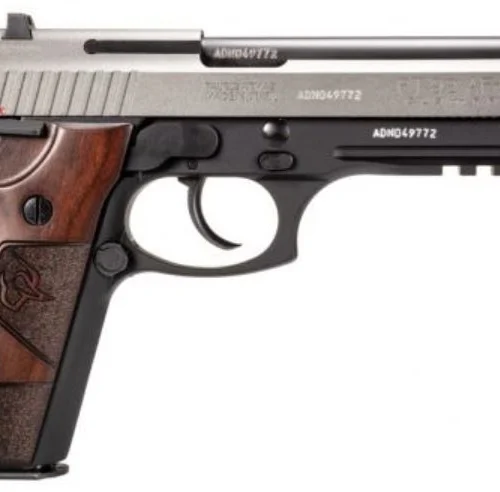 PT92 9mm 5" Bk/Tungsten wood (2)17rd