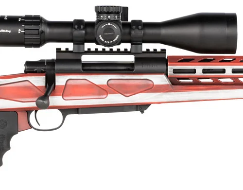 Howa HFLG30816 M1500 APC Chassis Gen2 308 Win 10+1 16.25" Barrel, American Flag Cerakote Receiver, American Flag 6 Position Luth-AR MBA-4 with Aluminum Chassis Stock, Black Polymer Grip