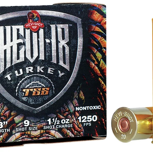HEVI-Shot HS7009 HEVI-18 TSS Turkey 20Gauge 3" 1 1/2oz Tungsten 9Shot 5 Per Box/10 Case