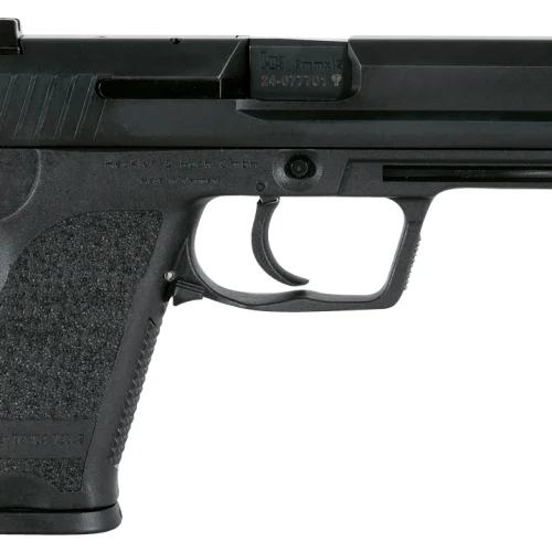 HK 81000316 USP V1 SA/DA 40 S&W Caliber with 4.25" Barrel, 10+1 Capacity, Overall Black Finish, Serrated Trigger Guard Frame, Serrated Steel Slide & Polymer Grip Includes 2 Mags