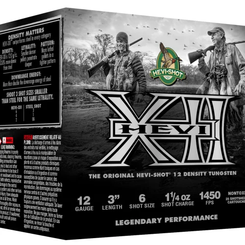 HEVI-Shot HS53306 HEVI-XII  12Gauge 3" 1 1/4oz Tungsten 6Shot 25 Per Box/10 Case