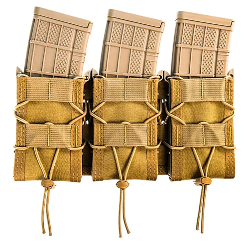 High Speed Gear 45TA00CB TACO Shingle Mag Pouch Triple Coyote Brown Nylon MOLLE Compatible w/ Rifle