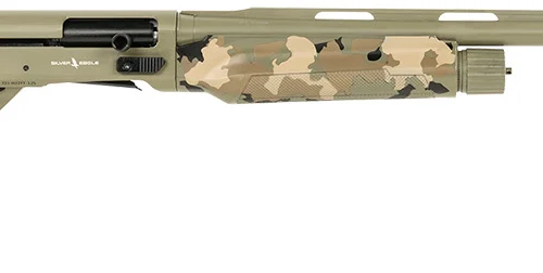 Silver Eagle Arms A21228OS3 Alpha 2  12 Gauge 3" 4+1 28" Green Cerakote Chrome Lined Vent Rib Barrel & Steel Receiver, Old School Camo Synthetic Fixed Stock
