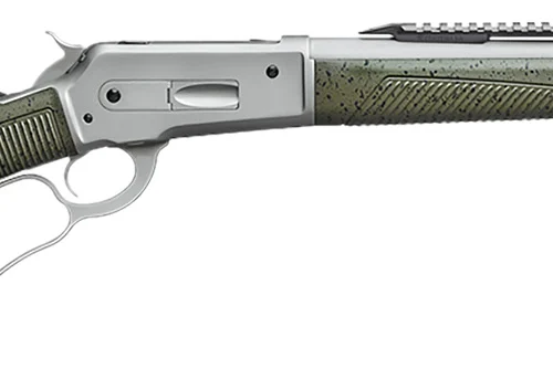 Davide Pedersoli 010G732457 Boarbuster Guidemaster-X 45-70 Gov 5+1 19" Silver Cerakote Threaded Barrel & Receiver w/Picatinny Rail, Green Adj Cheek Riser Synthetic Stock