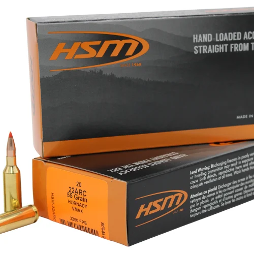 HSM 22ARC2N Varmint  22ARC 55gr V-Max 20 Per Box/25 Case