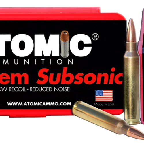 Atomic Ammunition 00429 Rifle Subsonic 223 Rem 77 gr Hollow Point Boat Tail 50 Per Box/ 10 Case