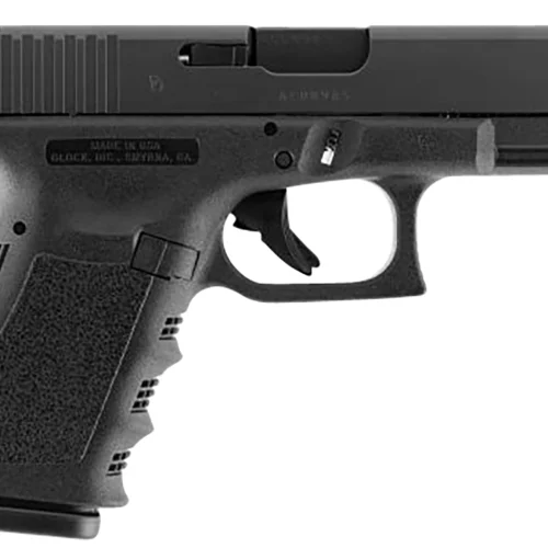 Glock UI1950201 G19 Gen3 Compact 9mm Luger 10+1 4.02" Black Steel Barrel, Matte Black Serrated Slide, Black Polymer Frame w/Accessory Rail, Black Finger Grooved Polymer Grip, Right Hand USA Made