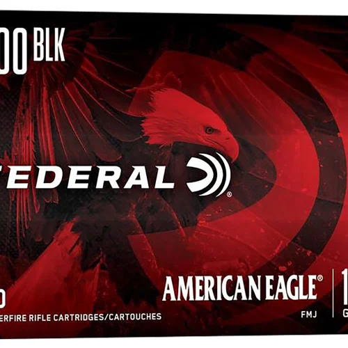 Federal AE300BLK1 American Eagle Rifle 300Blackout 150gr Full Metal Jacket Boat Tail 20 Per Box/25 Case