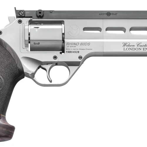 Chiappa Firearms 340302 Rhino Match Master 38 Special 6 Shot, 6" Gray PVD Steel Vent Rib Barrel & Cylinder, Gray PVD Aluminum Frame, Black Hogue Micarta Grip, Exposed Hammer