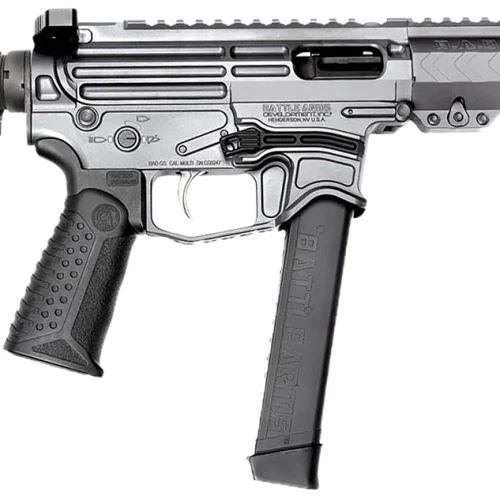 Battle Arms Development XIPHOS004 Xiphos  9mm Luger 30+1 8.50" Black Barrel, M-LOK Handguards, Combat Gray Aluminum Picatinny Rail Receiver  Black Synthetic Adjustable Stock, Adj Black Grips