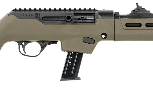 Ruger 19131 PC Carbine Takedown 9mm Luger 17+1 16.10" Threaded/Fluted Barrel, Type III Hard Coat Anodized Aluminum Alloy Receiver, OD Green Magpul PC Backpacker Stock, Optics Ready