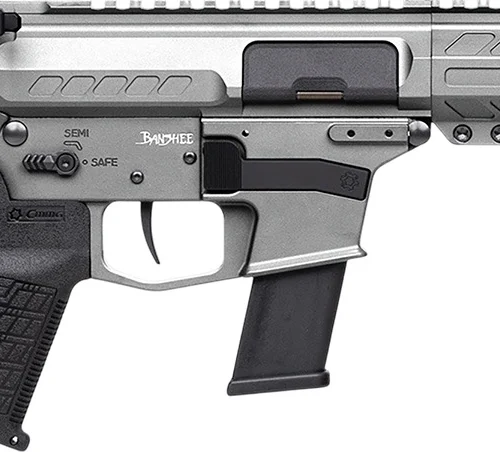 CMMG 45A890FTNG Banshee FE MkG 45 ACP 13+1 8" Black Nitride Threaded Barrel, M-LOK Handguard, Titanium Cerakote Aluminum Receiver w/Picatinny Rail, Black Polymer CMMG RipBrace, CMMG Zeroed Grip