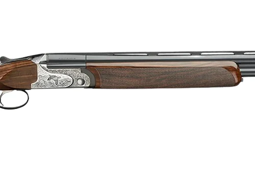 Rizzini USA 2203-41028 Aurum EVO 410 Gauge Break Open 3" 2rd 28" Black Over/Under Vent Rib Barrel, Coin Anodized Receiver Engraved w/Game Scene, Fixed Turkish Walnut Stock w/Prince of Whales Grip