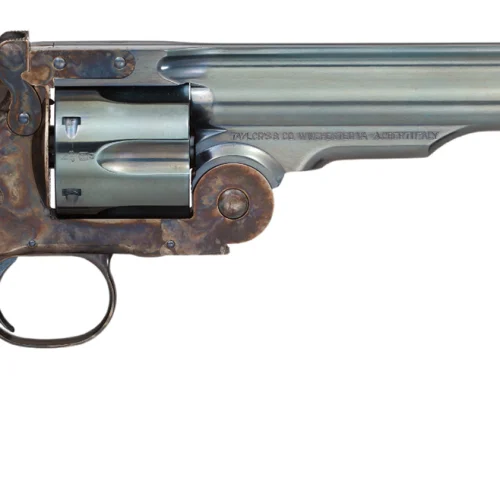 Taylors & Company 550651 Schofield Top Break 44-40 Win Caliber with 7" Charcoal Blued Finish Barrel, 6rd Capacity Charcoal Blued Finish Cylinder, Color Case Hardened Finish Steel Frame & Walnut Grip