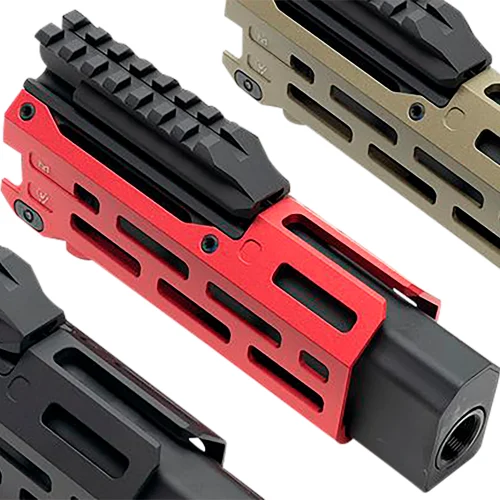 Strike Industries CEVOHG6RED Strike  6" M-Lok Red Aluminum with Faux Suppressor for CZ Scorpion EVO (7.72" Barrel Length)