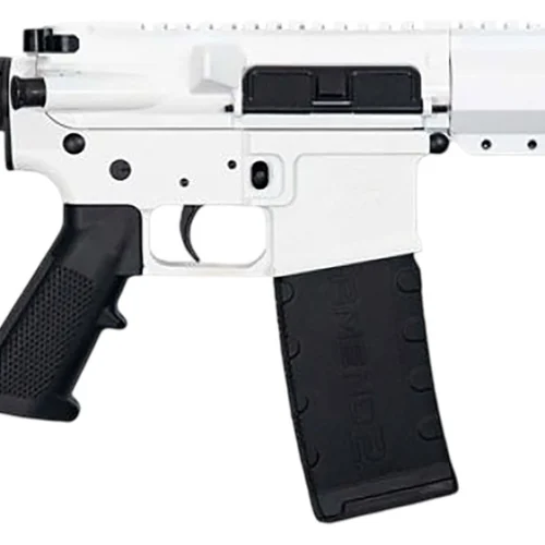 Great Lakes Firearms GL15223PBWHT AR-15  223 Wylde 30+1 7.50" Black Nitride Threaded Barrel, M-LOK Handguard, White Cerakote Aluminum Receiver w/Picatinny Rail, Black Polymer Mil-Spec Grip