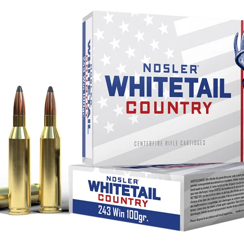 Nosler 40122 Whitetail Country  243Win 100gr 20 Per Box/10 Case