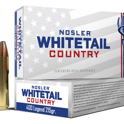 Nosler 40138 Whitetail Country  400Legend 215gr 20 Per Box/10 Case