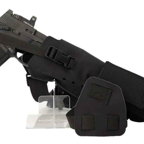 Cole-tac VWX101 Varmint Wrangler XL Pistol Holder Chest Black Right Hand