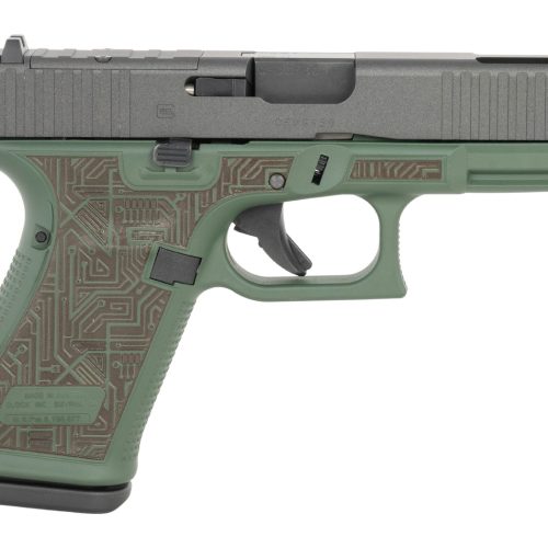 Glock UA195S204NCIRB G19 Gen5 Compact Frame 9mm Luger 10+1 4.02" Black GMB Barrel, Black Cerakote Steel Serrated Slide, Black/Green Cerakote Polymer Frame w/Picatinny Rail, Ambidextrous