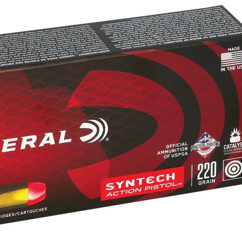 Federal AE45SJAP1 American Eagle Syntech Action Pistol  45ACP 220gr Total Syntech Jacket Flat Nose 50 Per Box/10 Case