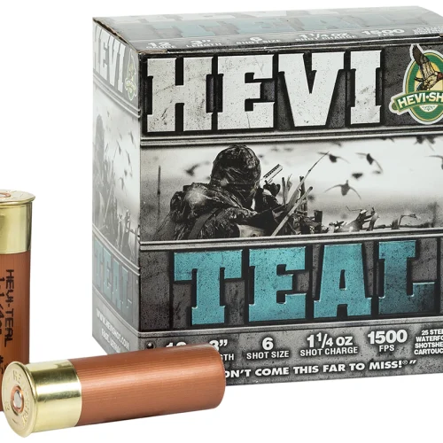 HEVI-Shot HS60006 HEVI-Teal  12Gauge 3" 1 1/4oz 6Shot 25 Per Box/10 Case