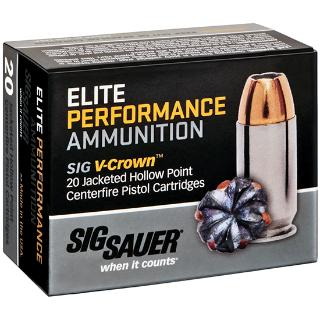 SIG AMMO 45ACP 200GR ELITE V-CROWN JHP 20/10