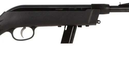 Savage Arms 40210 64 Takedown Full Size 22 LR 10+1 16.50" Black Satin Sporter Barrel, Satin Black Drilled & Tapped Carbon Steel Receiver, Matte Black Fixed Synthetic Stock, Left Hand