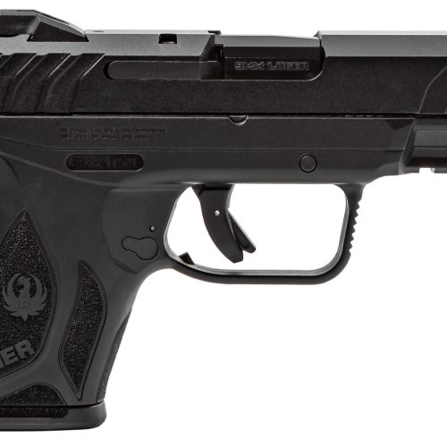 Ruger 3818 Security-9 Compact 9mm Luger  3.42" Barrel 10+1,Black Polymer Frame With Picatinny Acc. Rail, Black Oxide Steel Slide, Manual Safety