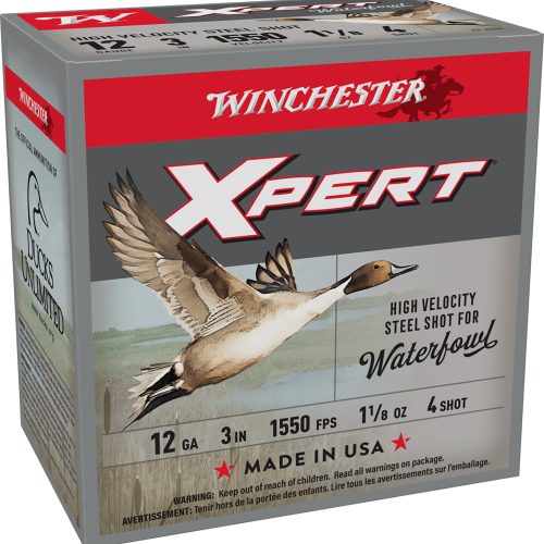 Winchester Ammo WEX1234 Super X Xpert High Velocity 12Gauge 3" 1 1/8oz 4Shot 25 Per Box/10 Case